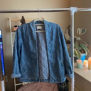 Quilted denim jacket